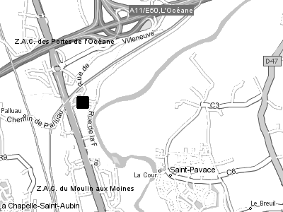 Map: Auchan supermarket in La Chapelle St. Aubin