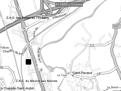 Map: Decathlon store in La Chapelle Saint Aubin