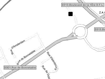 Map: LeClerc supermarket in Le Mans